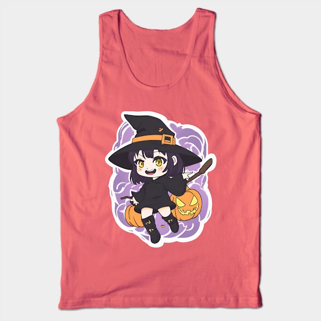 Witchcraft anime characters Chibi style of the Halloween season Tank Top by Whisky1111